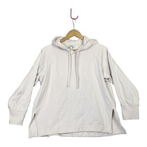 COS Sweatshirt Hoodie Women Large Long Sleeve Raglan Drawstring Side Slit Pink